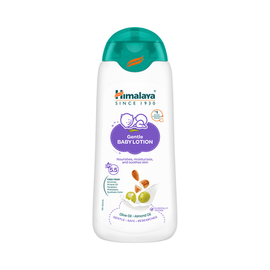 Himalaya Gentle Baby Lotion With Almond & Olive Oil | Nourishes & Moisturises Baby's Skin | Paraben-Free