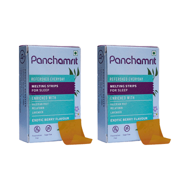 Panchamrit Melatonin-5mg Strip For Sleep With Ayurvedic Herbs| Natural Sleep Aid (30 Each)