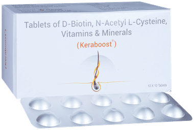Keraboost  Tablet with D-Biotin, N-Acetyl-L-Cysteine, Vitamins & Minerals