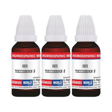 Dr. Majumder Homeo World  Rhus Toxicodendron Mother Tincture (30ml Each) Q