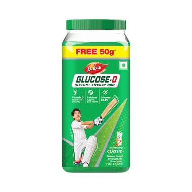Dabur Glucose D Instant Energy with Calcium & Vitamin D | For Immunity & Bone Health | Powder
