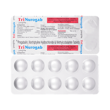 Trinurogab 75mg/10mg/1500mcg Tablet