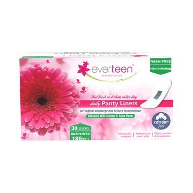 Everteen Daily Panty Liners Unscented 180mm