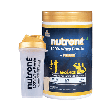 Nutrone 100% Whey Protein Powder Banana Vanilla With Shaker Free