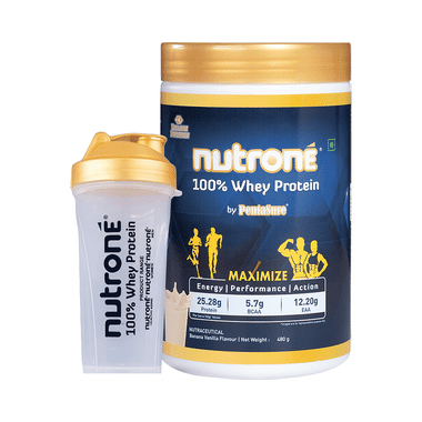 Nutrone 100% Whey Protein Powder Banana Vanilla with Shaker Free