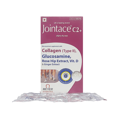 Jointace C2 Plus Tablet with Collagen (Type II), Glucosamine, Rosehip Extract, Vitamin D & Ginger Extract