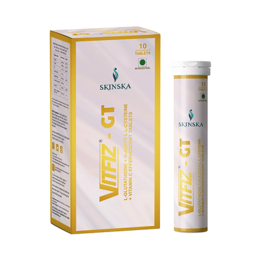 Skinska Vitfiz-GT Effervescent Tablets With Vitamin C, Glutathione & NAC