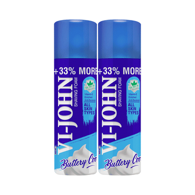 Vi-John Buttery Cool Shaving Foam (400gm Each) Buttery Cool