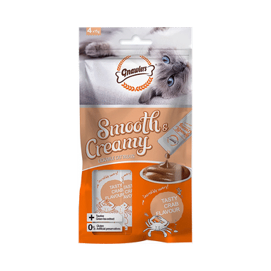 Gnawlers Smooth & Creamy Lickable Cat Treat (4Each) Tasty Crab