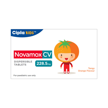 Novamox CV 228.5mg Tablet DT Tangy Orange