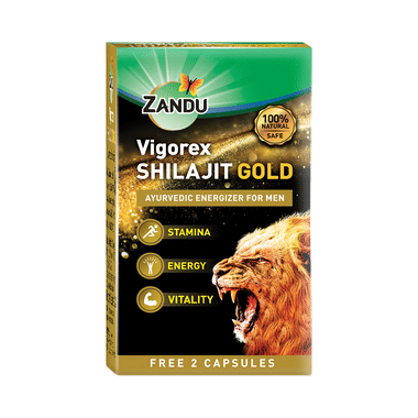Zandu Vigorex Shilajit Gold Capsule | For Stamina, Energy & Vitality