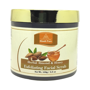 Khadi Pure Herbal Almond & Honey Exfoliating Facial Scrub