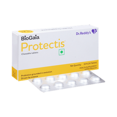 Biogaia Protectis Probiotic Chewable Tablet for Gut Health | Flavour Lemon