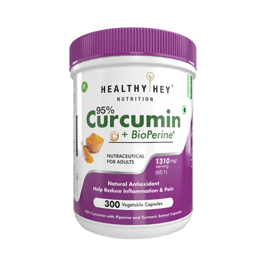 HealthyHey Curcumin With Bioperine Vegetable Capsule With Piperine And Turmeric Extract