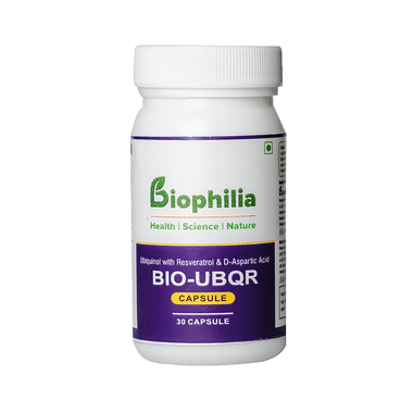 Biophilia Bio-Ubqr | With Resveratrol & D-aspartic Acid for Energy, Stamina & Heart Health | Capsule