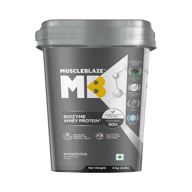 MuscleBlaze Rich Milk Chocolate Flavour | Biozyme Whey Protein | Powder For Muscle Gain | Improves Protein Absorption By 50%