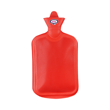 Crescent Non-Electric Rubber Hot Water Bag Red