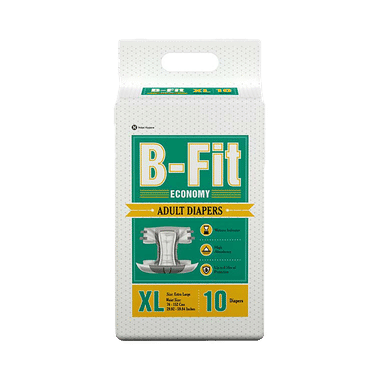 B-Fit Economy Adult Diapers (10 Each) XL
