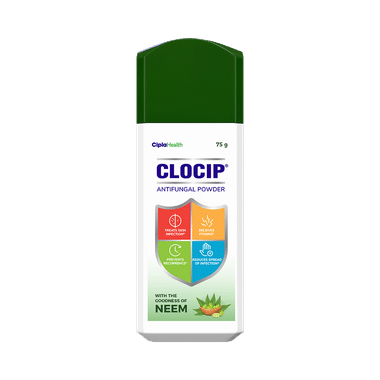 Clocip Anti-Fungal Dusting Powder | For Skin Infections, Itching, Rashes Indian Khus with Kewda Extracts