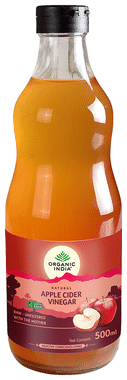 Organic India Natural Apple Cider Vinegar ACV | Raw-Unfiltered with the Mother