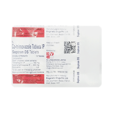 Septran DS 800mg/160mg Tablet