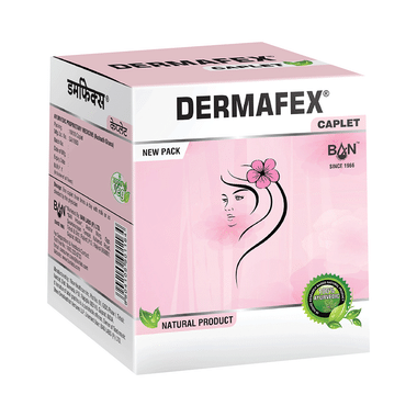 Ban Labs Dermafex Caplet| Ayurvedic Skin Care, Helps In Acne & Pimples| Dull Dry Skin Caplet