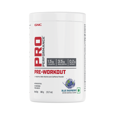 GNC Pro Performance Pre-Workout Powder Blue Raspberry