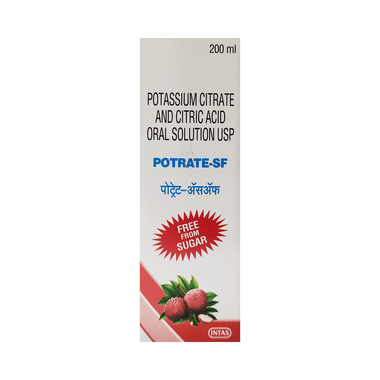 Potrate-SF Potassium Citrate And Citric Acid Oral Solution | Sugar-Free Lychee