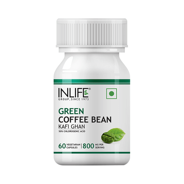 Inlife Green Coffee Bean Extract 800mg With Chlorogenic Acid | Veg Capsule