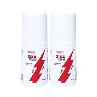 ZIXA Strong Fast Acting Pain Relief Roll On |Dual action | Heals Back Pain, Muscle Pain, Knee Pain, Joint Pain & Headache  (50gm Each)