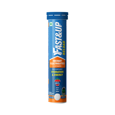 Fast&Up Reload Instant Electrolytes + Vitamins for Hydration & Energy Effervescent Tablet (20 Each) | Flavour Berry