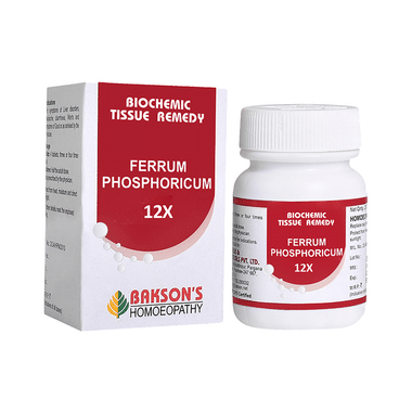 Bakson's Homoeopathy Ferrum Phosphoricum Biochemic Tablet 12X