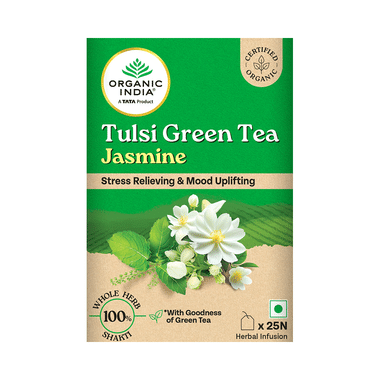 Organic India Tea For Immunity, Antioxidant Support & Stress Relief | Flavour Jasmine Green Tea
