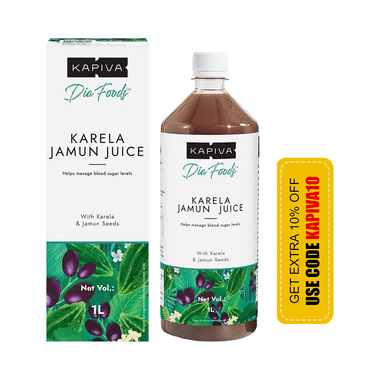 Kapiva Karela Jamun Juice | Helps Manage Blood Sugar Levels