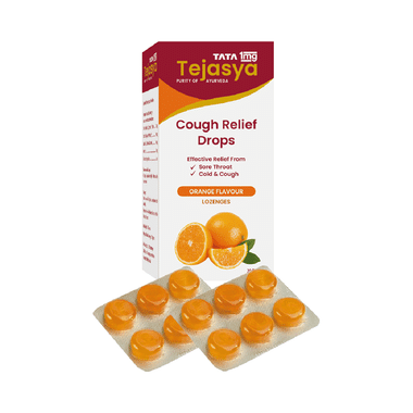 Tata 1mg Tejasya Cough Relief Drops Orange