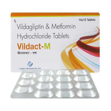 Vildact M 500mg/50mg Tablet