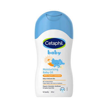 Cetaphil Baby Moisturising Oil with Organic Calendula | Massage Oil | Delicate Skin