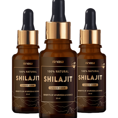 Nirvasa 100% Natural Shilajit Liquid Form (30ml Each)