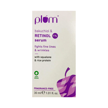 Plum Bakuchiol & Retinol 1% Mandarin & Vitamin C 15% Face Serum | Fragrance-Free | Glow Boost Face Care Product