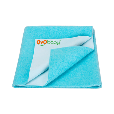 Oyo Baby Bed Protector Dry Sheet Single Bed Sea Blue