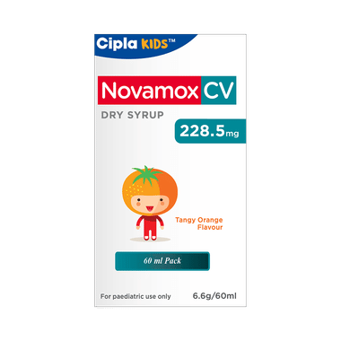 Novamox CV Dry Syrup 228.5mg Tangy Orange