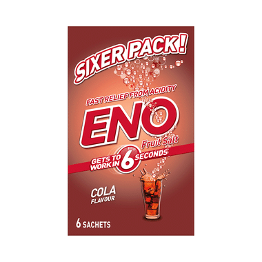 Eno Fruit Salt Sachet | Ayurvedic Acidity Relief Formula (5gm Each) | Flavour Cola