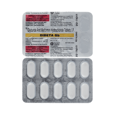 Dibeta GB 5mg/500mg Tablet