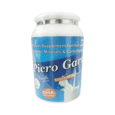 Picrogard Protein With DHA, Vitamins & Minerals | Sugar Free | Flavour Vanilla Powder