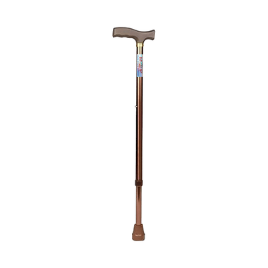 MCP Jindal Height Adjustable Walking Stick Brown