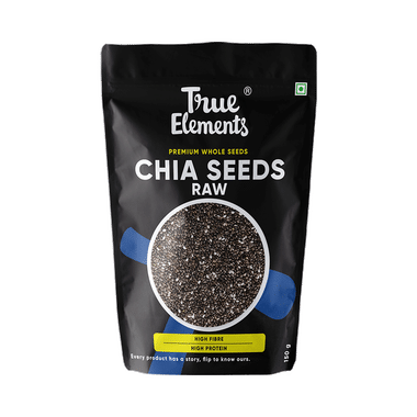 True Elements Raw Chia Seeds With High Fibre & Protein For Keto Friendly Diet