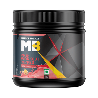 MuscleBlaze Fruit Splash | Pre Workout Ripped | With Arginine, Citrulline & Creatinine-Tartrate