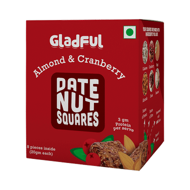 Gladful Almond & Cranberry Date Nut Squares (20gm Each)