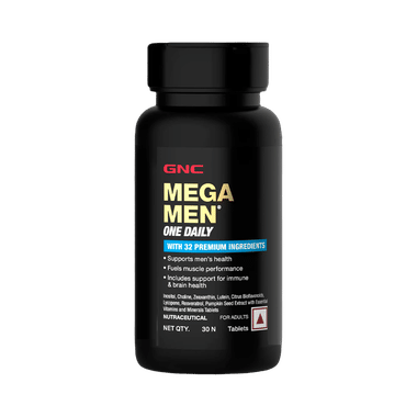 GNC Mega Men One Daily Multivitamin For Muscle Performance, Immunity & Brain Health | Tablet