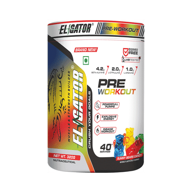 Eligator Pre Workout Powder Gummy Bear Candy